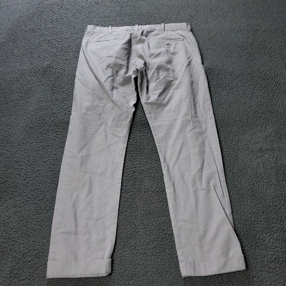 J Crew The Driggs Pants Chino Khaki Gray Mens Size 34x29 Measured - Picture 4 of 9